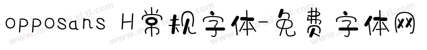 opposans H常规字体字体转换